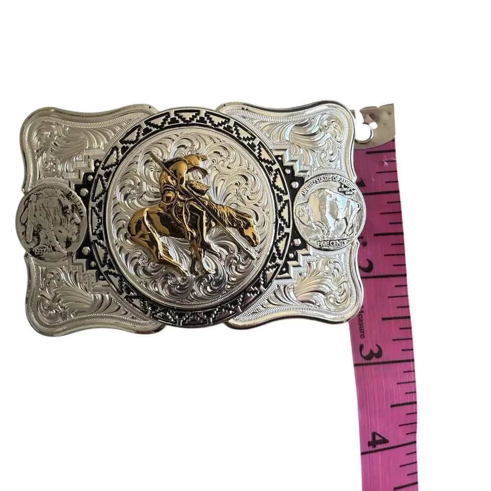 Montana Silver Smiths Southwest collection with End of the Trail Belt Buckle